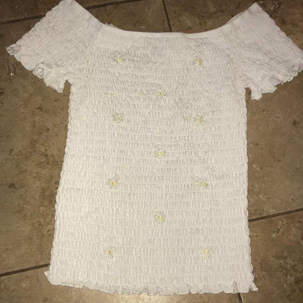 White off shoulder top